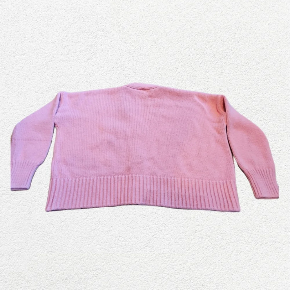GAP kids L long sleeved button cardigan sweater 3/4 sleeve salmon pink